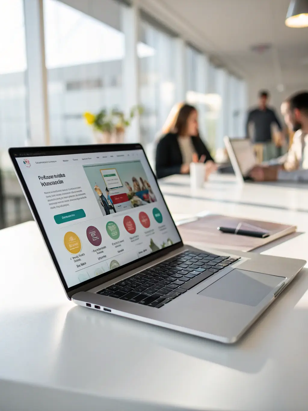 A clean, modern website design displayed on a laptop screen, highlighting user-friendly navigation, responsive layout, and visually appealing elements developed by Logic Digital Media's web development team.